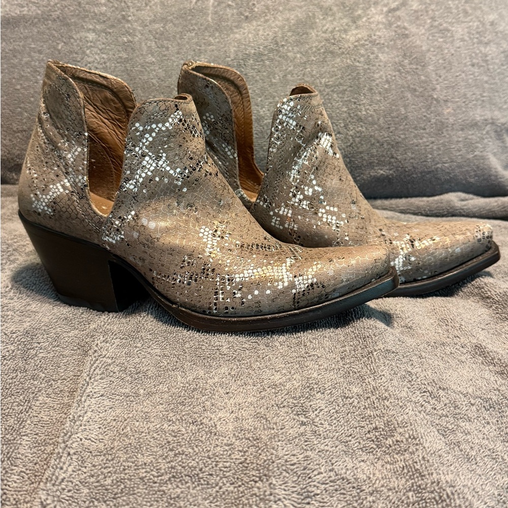 Ariat Snakeskin Patterned Ankle Booties